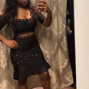 Runway Black Cut Out Dress